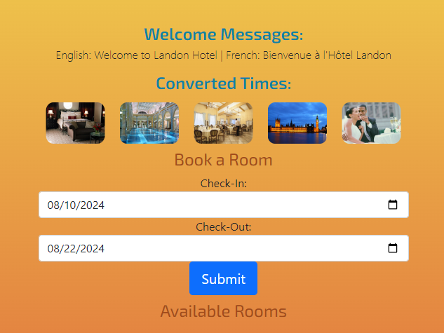 Hotel Booking System UI